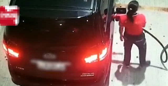 荒唐一幕，男子开奥迪加油后逃单，警方迅速行动，男子被行拘